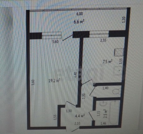 1к - квартира, 34.6 м², 4/9 эт.