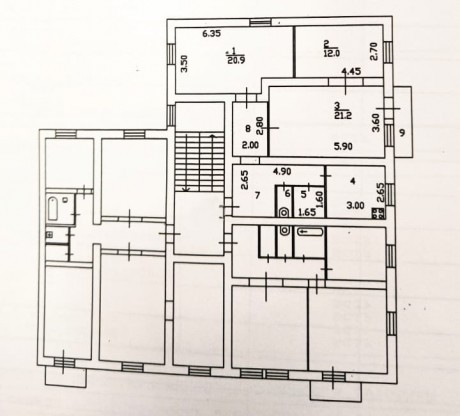 3к - квартира, 80 м², 2/2 эт.
