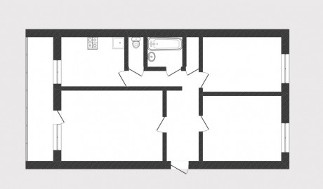 3к - квартира, 61.4 м², 5/5 эт.