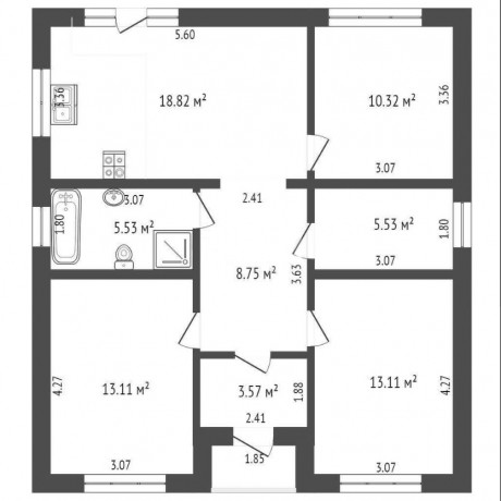 Дом, 85 м², 6.4 сот.,  эт.